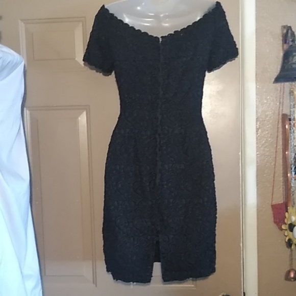 HELEN MORLEY GUIPURE LACE OFF SHOULDER DRESS-SZ 6 - Picture 4 of 5